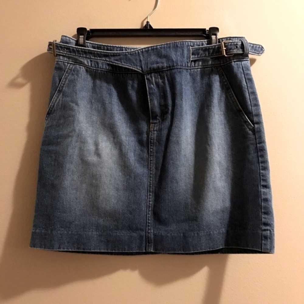 RALPH Ralph Lauren Denim Mini Skirt Buckle